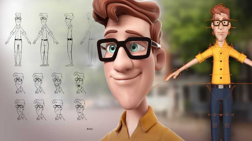 3d Animation Guy with Glasses | Beeanerd